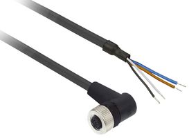 TELEMECANIQUE SENSORS XZCP1241L15 传感器电缆, 90° M12插座, 自由线端, 4路, 15 m, 49.2 ft, XZ Series