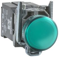 SCHNEIDER ELECTRIC XB4BV8B3 发光二极管指示器 面板安装, 绿色, 460 VAC, 22 mm, IP66, IP67, IP69, IP69K, NEMA 4X, NEMA 13
