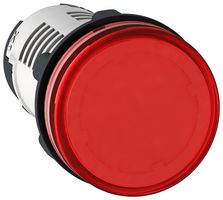 SCHNEIDER ELECTRIC XB7EV04MP LED Panel Mount Indicator, Red, 230 VAC, 22 mm, 20 mA, IP20, IP65
