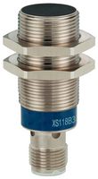 TELEMECANIQUE SENSORS XS118B3PBM12 电感式接近传感器, OsiSense XS, M18, 8 mm, PNP-NC, 12至24 Vdc, M12连接器