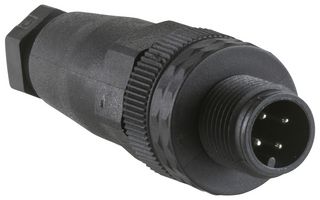 TELEMECANIQUE SENSORS XZCC12MDP40B 传感器连接器, OsiSense Series, M12, 公, 4路, 螺丝插头, 直形线缆安装