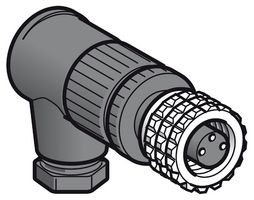 TELEMECANIQUE SENSORS XZCC8FCM30V Sensor Connector, OsiSense Series, M8, Female, 3 Positions, Crimp Socket, Right Angle Cable Mount