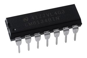 TEXAS INSTRUMENTS LM6134BIN/NOPB 运算放大器, 4 放大器, 10 MHz, 14 V/µs, 2.7V 至 24V, DIP, 14 引脚