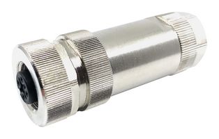 MULTICOMP PRO MPM12-SC24-S4AC 传感器连接器, M12, 母, 4路, 压接插座, 直形线缆安装