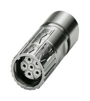 PHOENIX CONTACT 1628796 传感器连接器, M23 PRO Series, M23, 母, 5个电源 + PE路, 压接插座-不包含触芯, 直形线缆安装