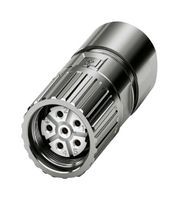 PHOENIX CONTACT 1628823 传感器连接器, M23 PRO Series, M23, 母, 5个电源 + PE路, 压接插座-不包含触芯, 直形线缆安装