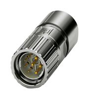 PHOENIX CONTACT 1628875 传感器连接器, M23 PRO Series, M23, 公, 4个电源 + 3个信号 + PE路, 压接插针-不包含触芯, 直形线缆安装