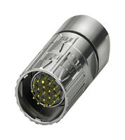 PHOENIX CONTACT 1629144 传感器连接器, M23 PRO Series, M23, 公, 16个信号 + 2个电源 + PE路, 压接插针-不包含触芯, 直形线缆安装