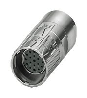 PHOENIX CONTACT 1629148 传感器连接器, M23 PRO Series, M23, 母, 16个信号 + 2个电源 + PE路, 压接插座-不包含触芯, 直形线缆安装