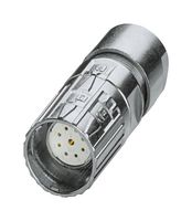 PHOENIX CONTACT 1629172 传感器连接器, M23 PRO Series, M23, 母, 8个信号 + 1个电源路, 压接插座-不包含触芯, 直形线缆安装