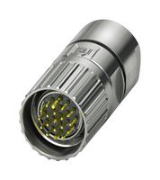 PHOENIX CONTACT 1629192 传感器连接器, M23 PRO Series, M23, 公, 16个信号 + 2个电源 + PE路, 压接插针-不包含触芯, 直形线缆安装