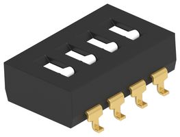 TE CONNECTIVITY 1-1825059-3 DIP / SIP Switch, 4 Circuits, Slide, Surface Mount, SPST, 24 V, 100 mA