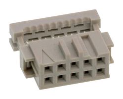 AMP - TE CONNECTIVITY 2-215915-0 IDC Connector, IDC Receptacle, Female, 2.54 mm, 2 Row, 20 Contacts, Cable Mount