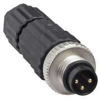 TELEMECANIQUE SENSORS XZCC8MDM30V 传感器连接器, OsiSense Series, M8, 公, 3路, 压接插头, 直形线缆安装