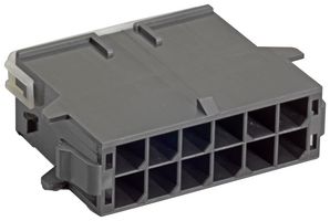 MOLEX 105411-1104 Connector Housing, Black, Mega-Fit 105411 Series, Plug, 4 Ways, 5.7 mm