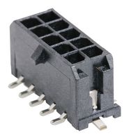 MOLEX 43045-1020 引脚针座, 线至板, 3 mm, 2 排, 10 触点, 表面安装直型, Micro-Fit 3.0 43045 Series