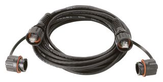 PANDUIT IUTP6X5MBL Ethernet Cable, Cat6a, RJ45 Plug to RJ45 Plug, UTP (Unshielded Twisted Pair), Black, 5 m, 16.4 ft