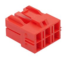 MOLEX 151049-2609 连接器外壳, 红色, CP-6.5 151049 Series, 插座, 6 路, 6.5 mm, Molex CP-6.5 系列 505978000 和 505988000 母线对板压接端子