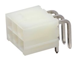 MOLEX 35318-0420 Pin Header, Wire-to-Board, 4.2 mm, 2 Rows, 4 Contacts, Through Hole Right Angle