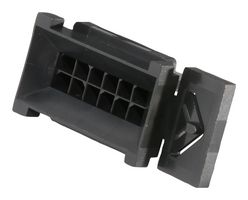 MOLEX 44300-1200 连接器外壳, 黑色, Micro-Fit BMI 44300 Series, 插头, 12 路, 3 mm, Molex Micro-Fit 43031 系列公压接端子