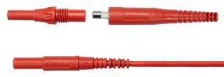 SCHUTZINGER SET 7685 / MSFK B441 / 0.5A Test Lead Set, 4mm Banana Plug, Shrouded, 4mm Banana Plug, Shrouded, 1 kV, 8 A, Black, Red, 1 m