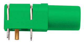 SCHUTZINGER SWEB 8094 AU / GN Banana Test Connector, Jack, PCB Mount, 24 A, 1 kV, Gold Plated Contacts, Green