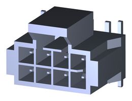 MOLEX 105429-1106 引脚针座, 线至板, 2.5 mm, 2 排, 6 触点, 表面安装直型, Nano-Fit 105429 Series
