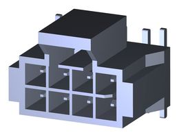 MOLEX 105429-1108 引脚针座, 线至板, 2.5 mm, 2 排, 8 触点, 表面安装直型, Nano-Fit 105429 Series