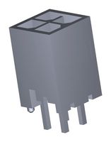 MOLEX 206832-0401 引脚针座, 电源, 3 mm, 2 排, 4 触点, 通孔直型, Micro-Fit+ 206832