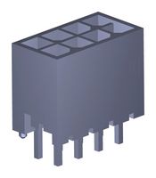 MOLEX 206832-0801 引脚针座, 电源, 3 mm, 2 排, 8 触点, 通孔直型, Micro-Fit+ 206832
