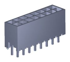 MOLEX 206832-1601 引脚针座, 电源, 3 mm, 2 排, 16 触点, 通孔直型, Micro-Fit+ 206832