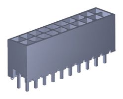 MOLEX 206832-2001 引脚针座, 电源, 3 mm, 2 排, 20 触点, 通孔直型, Micro-Fit+ 206832