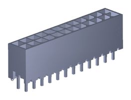 MOLEX 206832-2401 引脚针座, 电源, 3 mm, 2 排, 24 触点, 通孔直型, Micro-Fit+ 206832