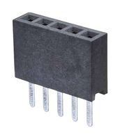 HARWIN M50-3030542 PCB Receptacle, Board-to-Board, 1.27 mm, 1 Rows, 5 Contacts, Through Hole Mount