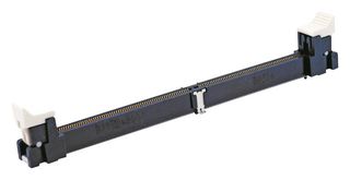 MOLEX 87782-2001 Memory Card Connector, Mini DIMM, Latched, 244 Contacts, Copper Alloy, Gold Plated Contacts