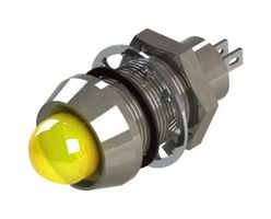 MARL 514-111-23 发光二极管指示器 面板安装, 黄色, 28 VDC, 12.7 mm, 20 mA, 50 mcd, IP67