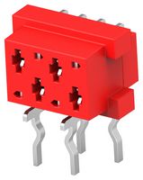 AMP - TE CONNECTIVITY 215460-4 PCB Receptacle, Board-to-Board, 1.27 mm, 2 Rows, 4 Contacts, Through Hole Mount Right Angle