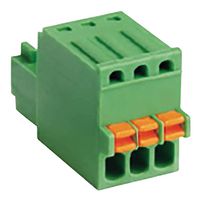 CAMDENBOSS CSTBP92HC/3 Pluggable Terminal Block, 2.5 mm, 3 Ways, 0.5 mm², Push In
