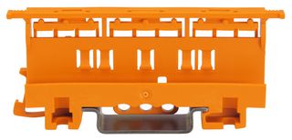 WAGO 221-510 附件, WAGO 221系列接线端子-6mm², WAGO 221 系列 - 35mm DIN 轨安装支架 - 橙色