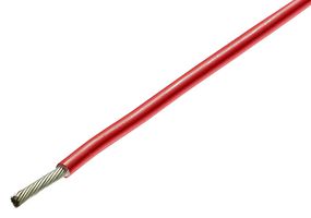 RAYCHEM - TE CONNECTIVITY 100G0111-0.50-2 线缆, 聚合物, 红色, 21 AWG, 19 x 0.18mm, 328 ft