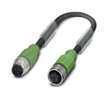 PHOENIX CONTACT 1500907 Sensor Cable, M12 Plug, M12 Receptacle, 5 Positions, 1.5 m, 4.9 ft