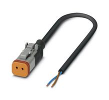 PHOENIX CONTACT 1410723 Sensor Cable, 2P, Receptacle, Free End, 2 Positions, 1.5 m, 4.9 ft