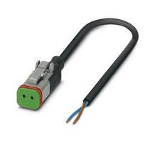 PHOENIX CONTACT 1410726 Sensor Cable, 2P, Receptacle, Free End, 2 Positions, 5 m, 16.4 ft