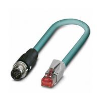 PHOENIX CONTACT 1407362 Sensor Cable, 4P, M12 Plug, RJ45 Plug, 4 Positions, 5 m, 16.4 ft