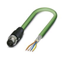 PHOENIX CONTACT 1407496 Sensor Cable, 4P, M12 Plug, Free End, 4 Positions, 2 m, 6.6 ft