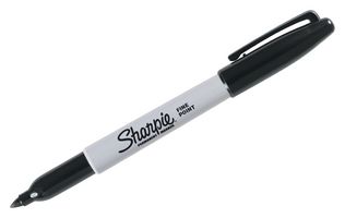 SHARPIE 1985857 笔型, 永久性记号笔, 黑色, 精细尖端