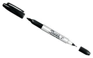SHARPIE 1985877 Pen, Permanent Marker, Black, Fine Tip, Ultra Fine Tip
