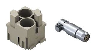 ILME CX02BFCX01BF 重载型连接器, MIXO, 插入件, 2触芯, 插座, 压接槽-无触芯
