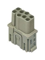 ILME CX08CF 重载型连接器, MIXO, 插入件, 8触芯, 插座, 压接槽-无触芯