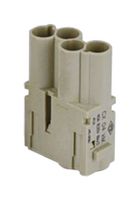 ILME CX04XM 重载型连接器, MIXO, 插入件, 4触芯, 插头, 压接针-无触芯